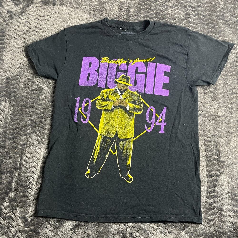 Biggie Smalls AKA The Notorious B.I.G Brooklyn New York Black T Shirt size S